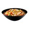Black with Gold Rim Organic Round Disposable Plastic Soup Bowls - 16 oz. (120 Bowls)